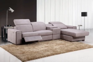 Sofà reclinable de teixit de mirall