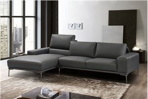 Sofà en forma de L gris